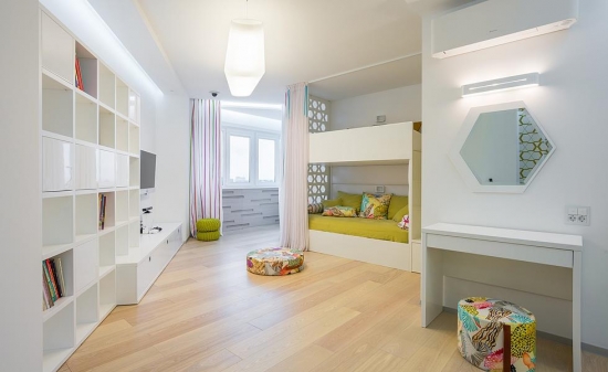 Idee pentru amenajarea unei camere de copil cu pat etajat
