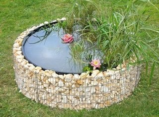 Gabion decorativ iaz gradina