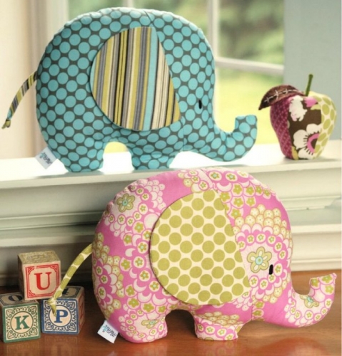 Elefanti decorativi din material textil