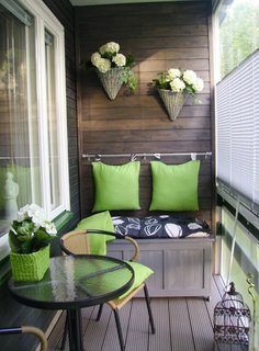 Perne decorative verzi decor balcon modern