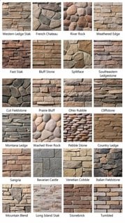 Tipuri de piatra folosita in placaje