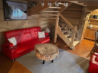Living mic cabana de lemn