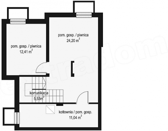 Plan subsol casa cu 4 dormitoare