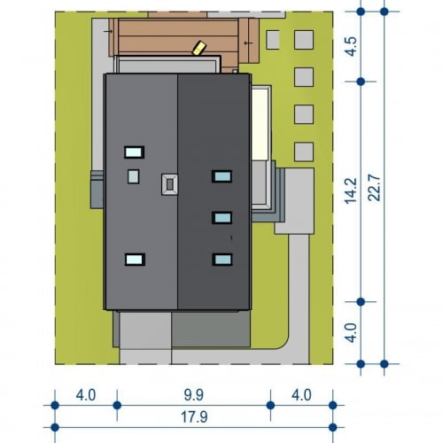 Dimensiuni teren casa cu 5 camere si dependinte