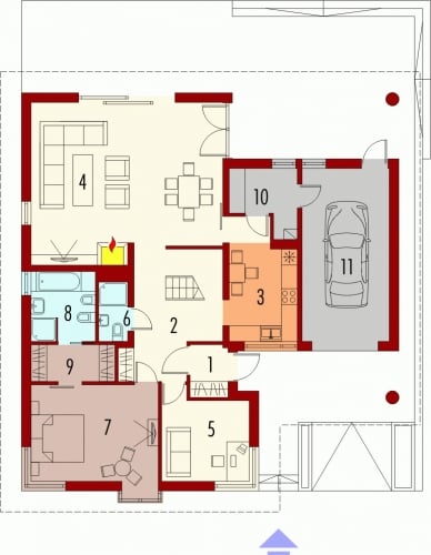 casa cu dormitor suplimentar la parter