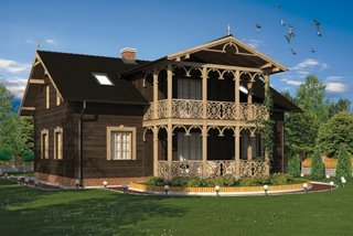 Casa neagra din lemn