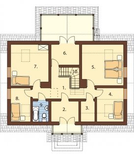 Plan etaj casa cu mansarda