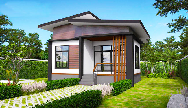 Casa frumoasa de 60 mp doar cu parter - un proiect la fix pentru familii mici