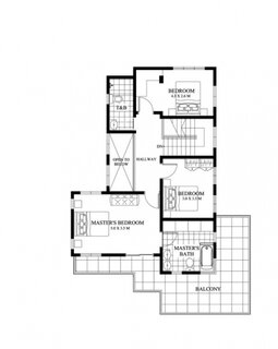 Plan etaj casa cu 3 dormitoare