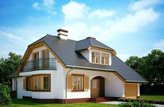 Casa cu model interesant de acoperis