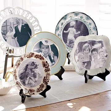 Fotografii de familie imprimate pe farfurii decorative