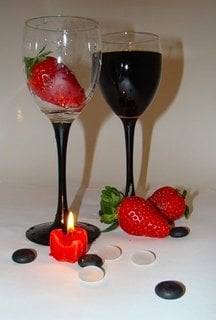 Varianta romantica pentru servirea vinului