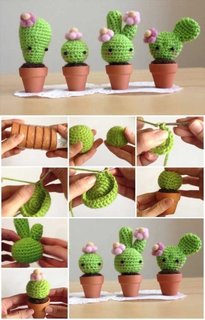 Decoratiuni crosetate in forma de cactusi