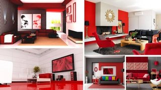 Designuri interioare rosii
