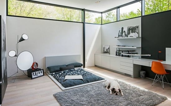 Dormitor alb minimalist