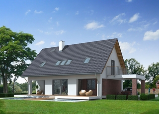 Casa cu acoperis in 2 ape proiect simplu