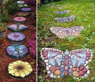 Dale de gradina din piatra forme originale