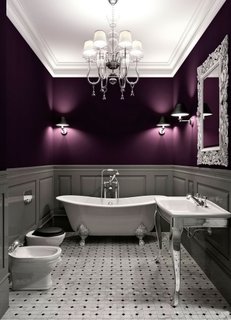 Baie luxoasa intr-o nuanta de violet-inchis