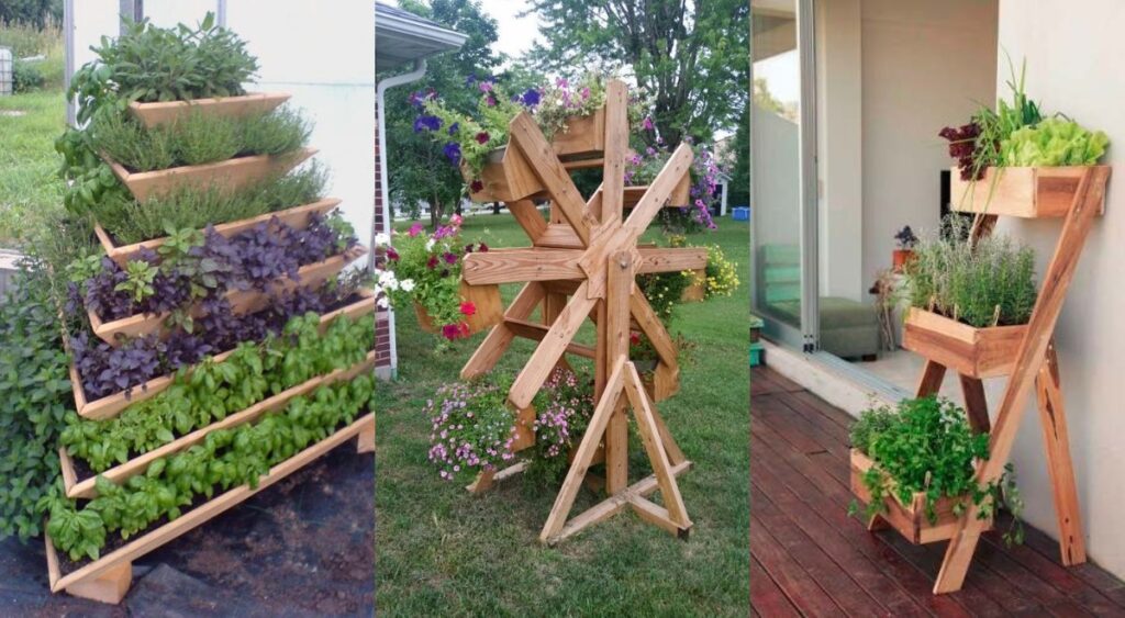 Jardiniere din lemn - idei minunate pentru gradina ta