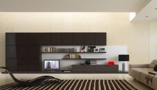 Stil minimalist pentru un living modern foarte simplu decorat