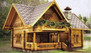 Casa din lemn rotund calibrat