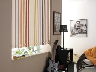 Rolete textile decor imprimeu dungi verticale colorate decor fereastra modern