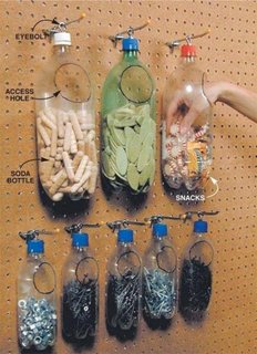Depozitare cuie in sticle de plastic