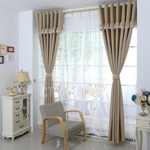 Draperii elegante crem