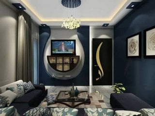 Decor bicolor perete TV