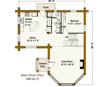 Design plan parter casa din lemn rotund