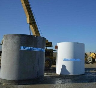 Separator de hidrocarburi din beton cu filtru coalescent