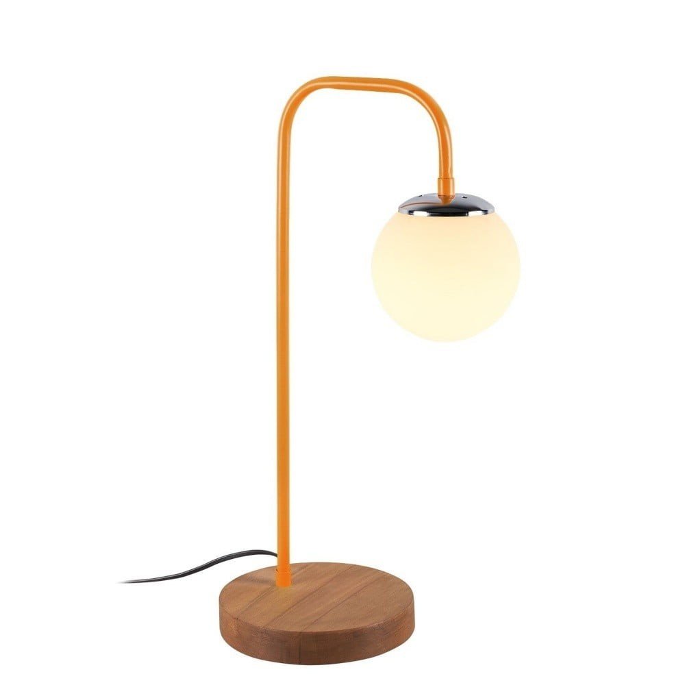 Veioză cu detalii portocalii Lanty Table Lamp, înălțime 53 cm